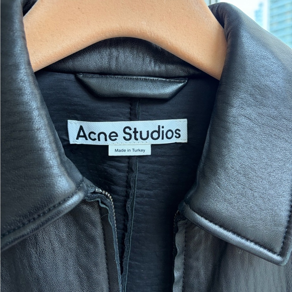 Acne Studios Libo Leather Black Jacket - Picture 3 of 7